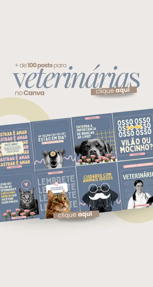 Pacote de Posts para Veterinárias